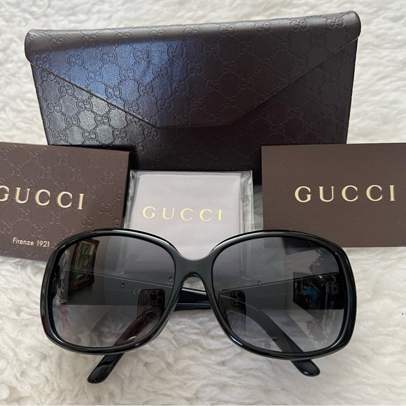 Gucci GG3178/K/S Black Gradient GG Logo Sunglasses w/Accessories - Picture 1 of 16